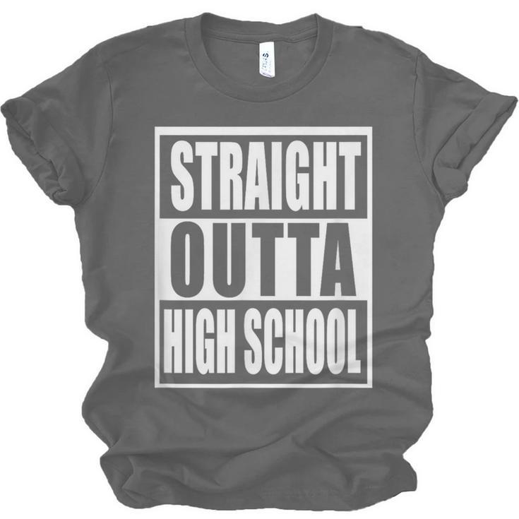 Straight Outta High School Graduation Apparel For Seniors Unisex Jersey T-Shirt