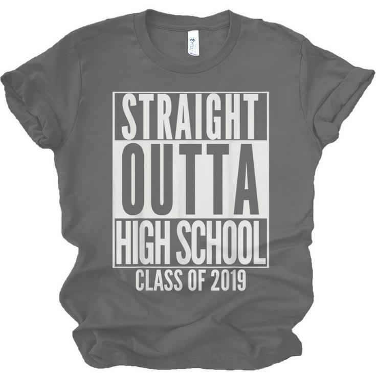 STRAIGHT OUTTA HIGH SCHOOL Senior 2019 Graduation Unisex Jersey T-Shirt
