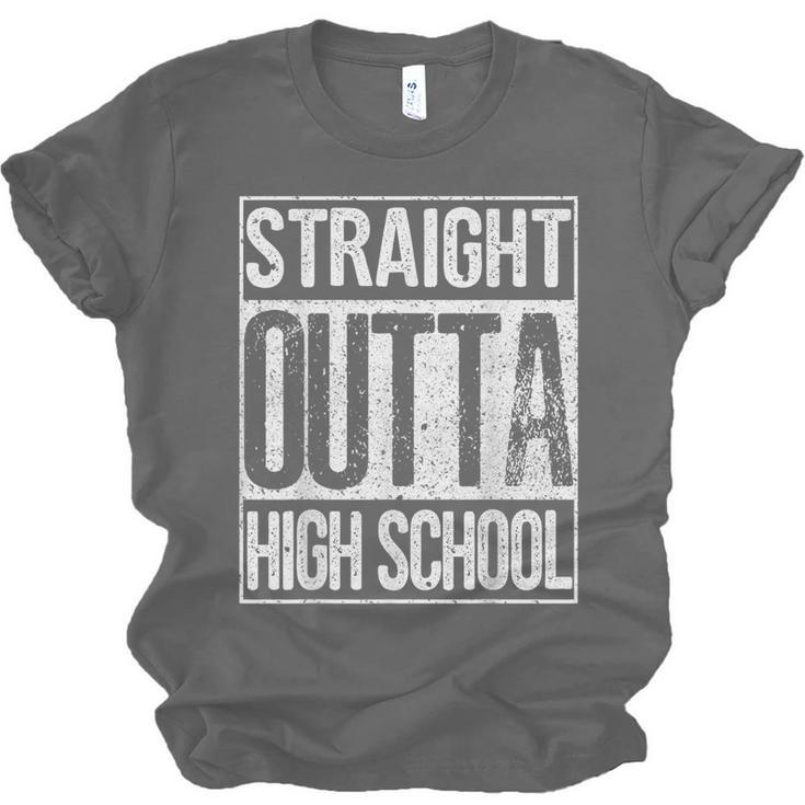 Straight Outta High School Shirt Graduation Idea Unisex Jersey T-Shirt