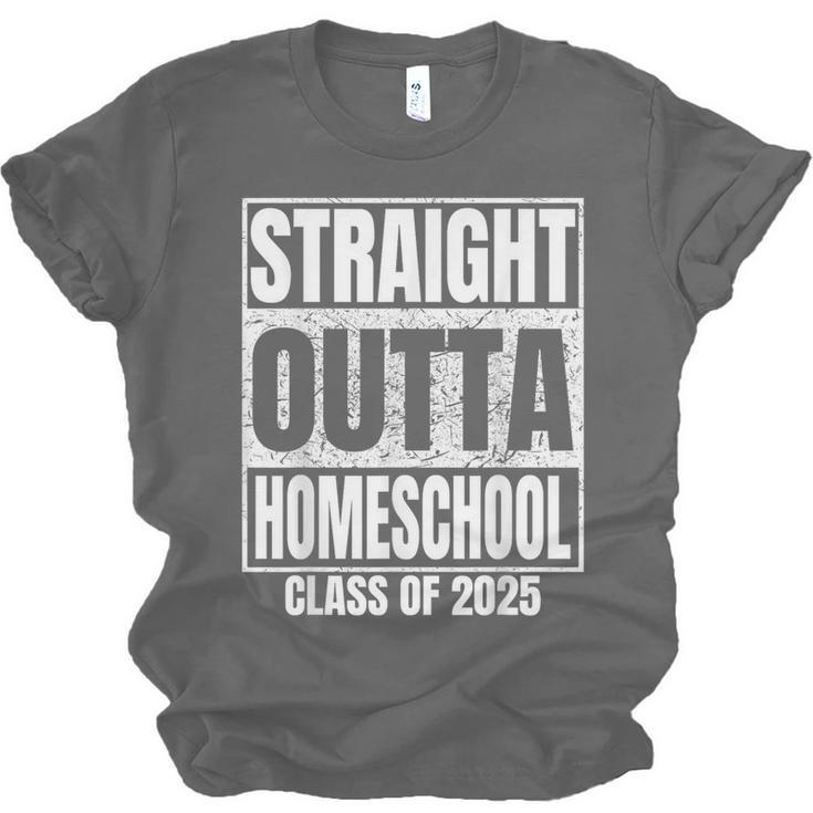 Straight Outta Homeschool Class 2025 Boys Kids Graduation Unisex Jersey T-Shirt