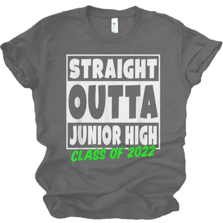 Straight Outta Junior High School Class Of 2022 Graduation Unisex Jersey T-Shirt