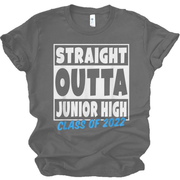 Straight Outta Junior High School Graduation Class Of 2022 Unisex Jersey T-Shirt