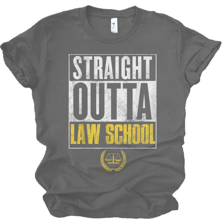 Straight Outta Law School Graduation Tshirt Law School Unisex Jersey T-Shirt