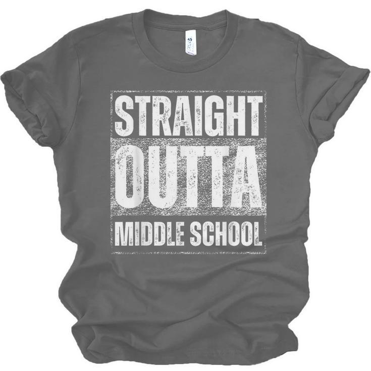 Straight Outta Middle School Class Of 2024 Graduation Unisex Jersey T-Shirt