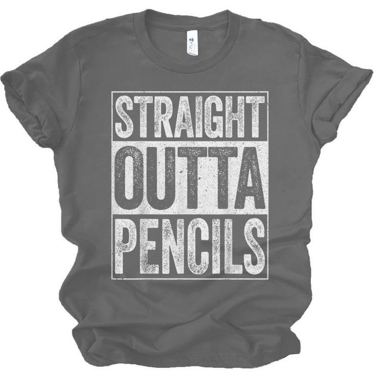 Straight Outta Pencils Shirt Kids Boy Girl School Graduation Unisex Jersey T-Shirt