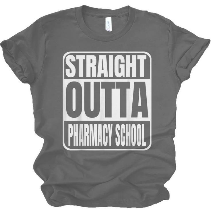 Straight Outta Pharmacy School Class 2025 Pharma Graduation Unisex Jersey T-Shirt