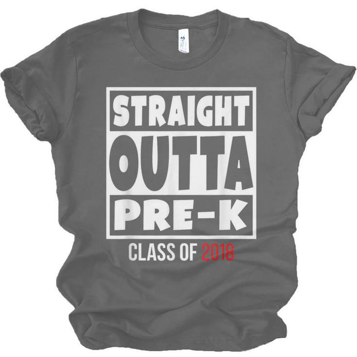 Straight Outta Pre-K Class Of 2018 Shirt Graduation Unisex Jersey T-Shirt