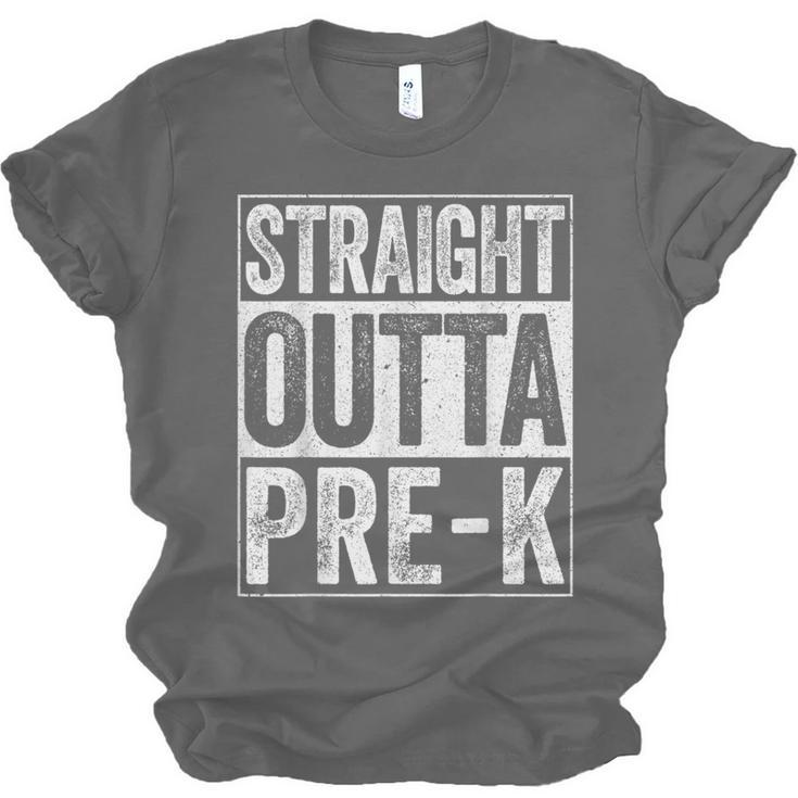 Straight Outta Pre-K Shirt Preschool Boy Girl Graduation Unisex Jersey T-Shirt