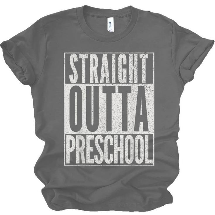 STRAIGHT OUTTA PRESCHOOL GIFT Grad Graduation Kids Unisex Jersey T-Shirt
