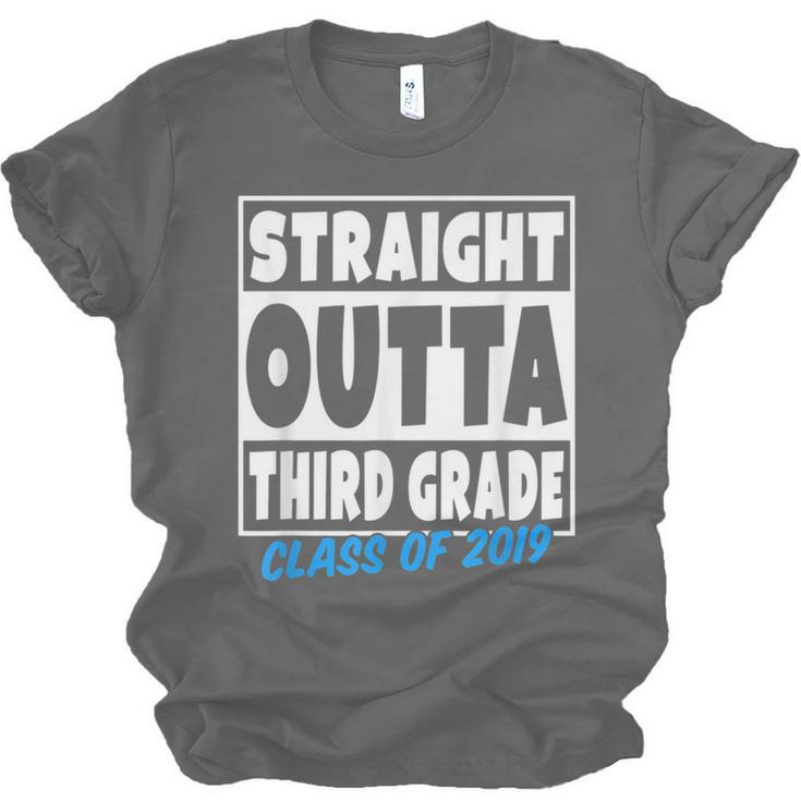 Straight Outta Third Grade Class Of 2019 Graduation Unisex Jersey T-Shirt