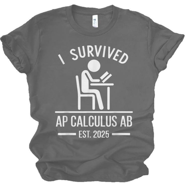 I Survived AP Calculus AB Graduation Senior 2025 Unisex Jersey T-Shirt