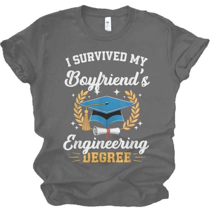 I Survived My Boyfriend's Engineering Degree Graduation Unisex Jersey T-Shirt