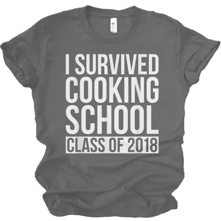I Survived Cooking School Class Of 2018 Graduation Unisex Jersey T-Shirt