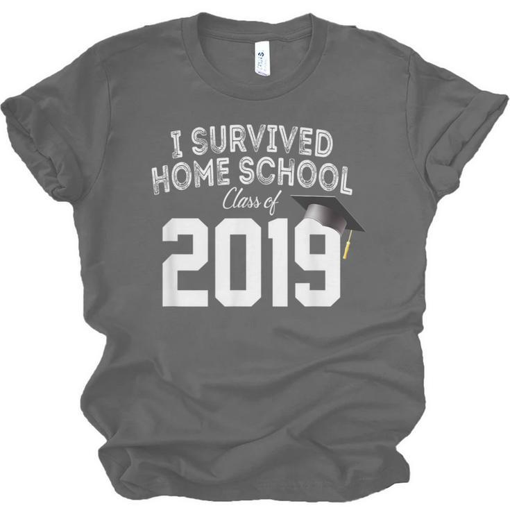 I Survived Home School Class Of 2019 Graduation t Shirt Unisex Jersey T-Shirt
