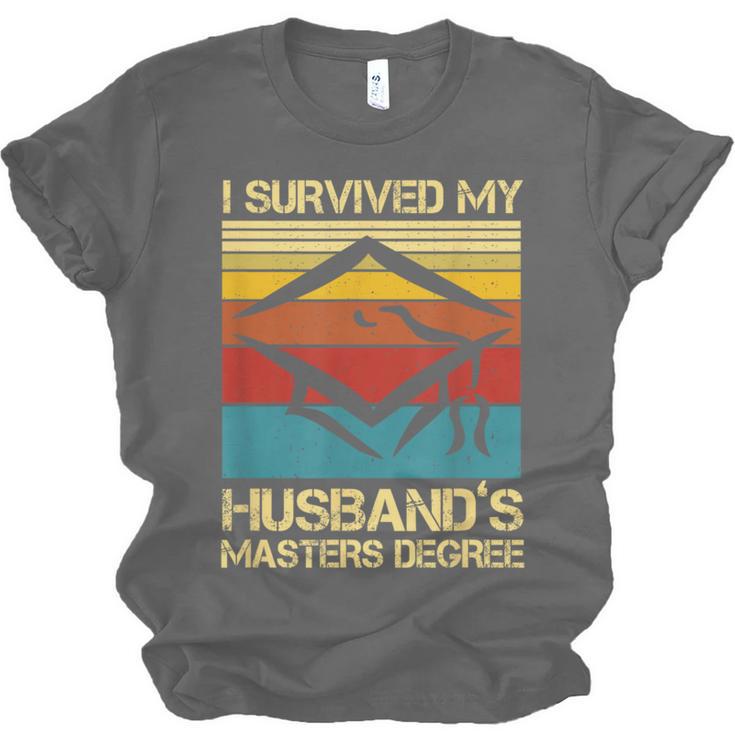I Survived My Husband's Master's Degree Graduation Unisex Jersey T-Shirt