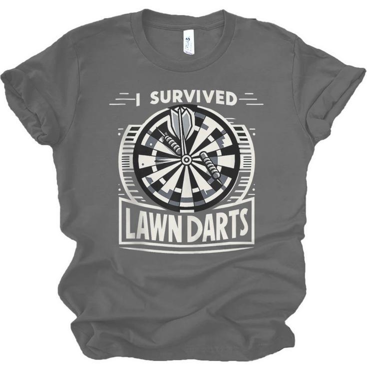 I Survived Lawn Darts Classic Yard Nostalgia Game Fun Unisex Jersey T-Shirt