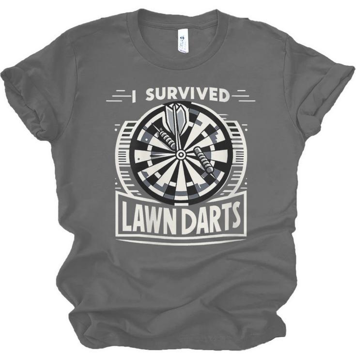 I Survived Lawn Darts Classic Yard Nostalgia Game Fun Unisex Jersey T-Shirt