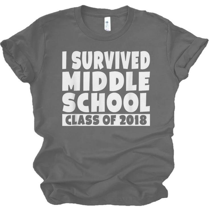 I Survived Middle School Class Of 2018 Graduation Unisex Jersey T-Shirt