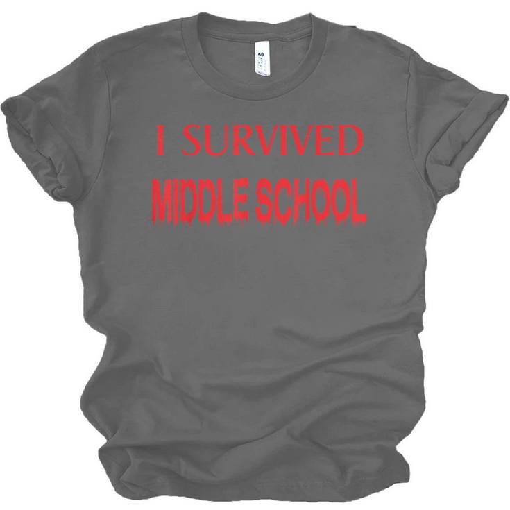 I Survived Middle School Graduation Shirt T-Shirt Unisex Jersey T-Shirt