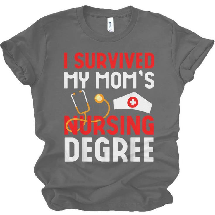 I Survived My Mom's Nursing Degree Graduation Day 2026 Unisex Jersey T-Shirt