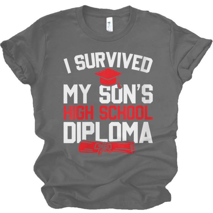 I Survived My Son's High School Diploma Graduation Unisex Jersey T-Shirt