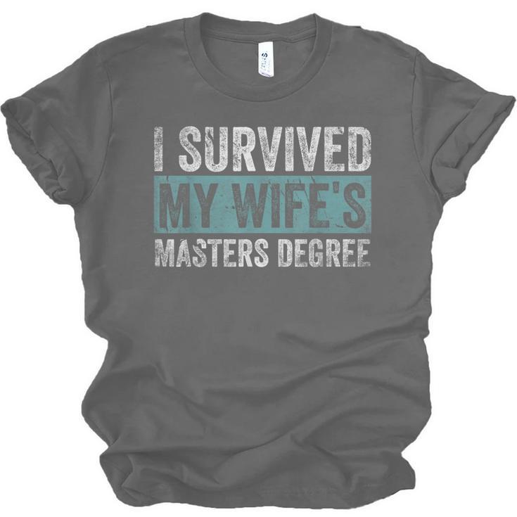I Survived My Wife's Masters Degree Graduation Friends Unisex Jersey T-Shirt