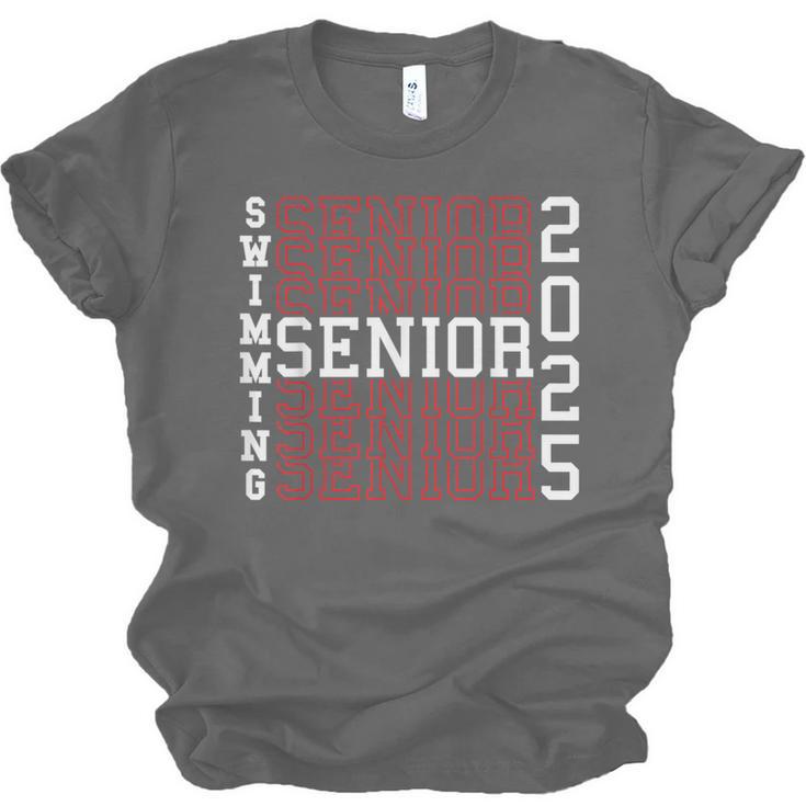 Swimming Senior Night Swimming Senior 2025 Graduation 40 Unisex Jersey T-Shirt