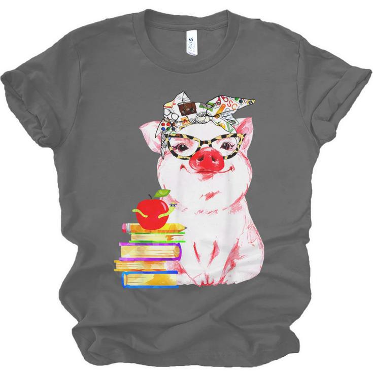 Teacher Pig Cute Farm Animal Book Lover School Student For Men Women Kids Unisex Jersey T-Shirt Teacher Pig Cute Farm Animal Book Lover School Student For Men Women Kids Unisex Jersey T-Shirt