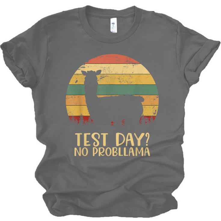 Test Day No Probllama Silhouette Teacher Student Graduation Unisex Jersey T-Shirt
