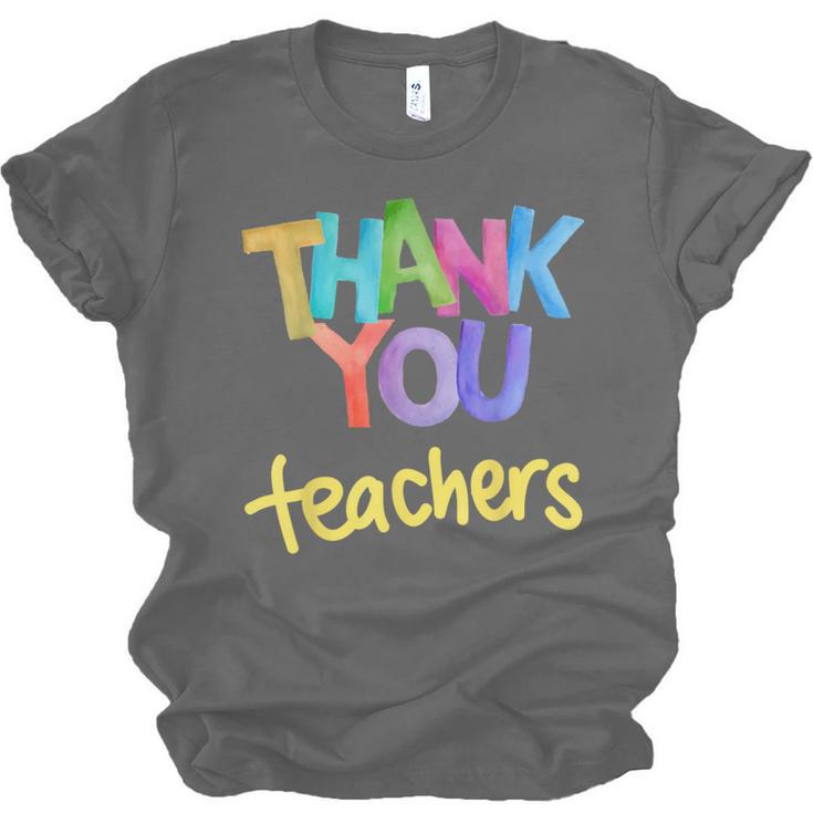 Thank You Teacher Appreciation Graduation Men Women Girls Kids Unisex Jersey T-Shirt