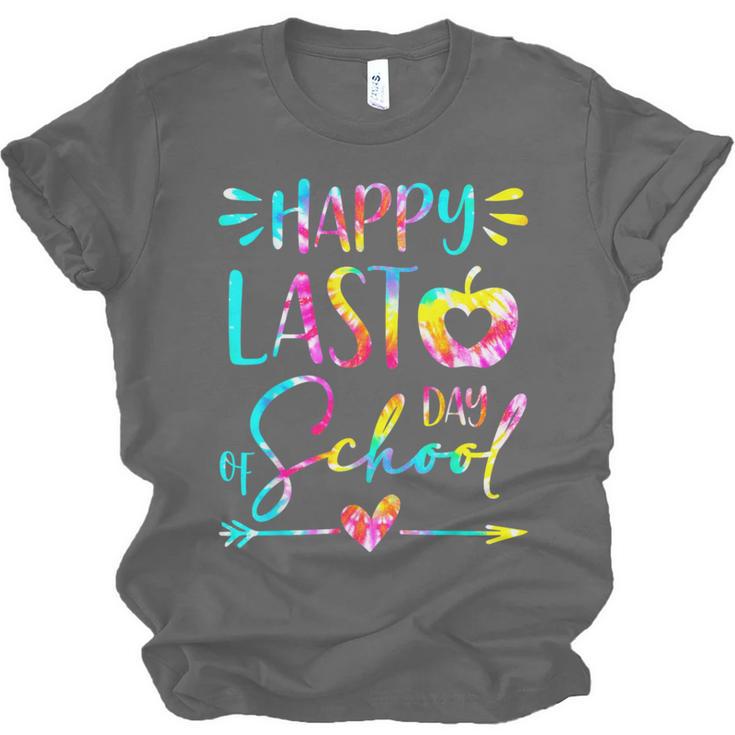 Tie Dye Happy Last Day Of School Graduation Teacher Student Unisex Jersey T-Shirt
