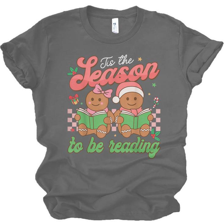 Tis The Season Book Reading Gingerbread Teacher Librarian Unisex Jersey T-Shirt Tis The Season Book Reading Gingerbread Teacher Librarian Unisex Jersey T-Shirt