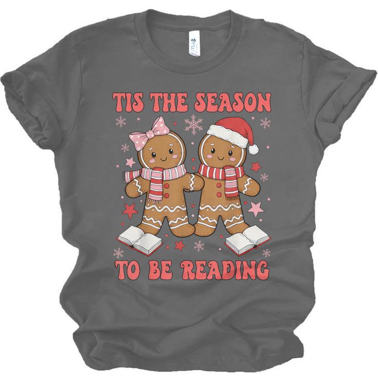 Tis The Season Reading Christmas Shirt Book Lovers Teacher Unisex Jersey T-Shirt
