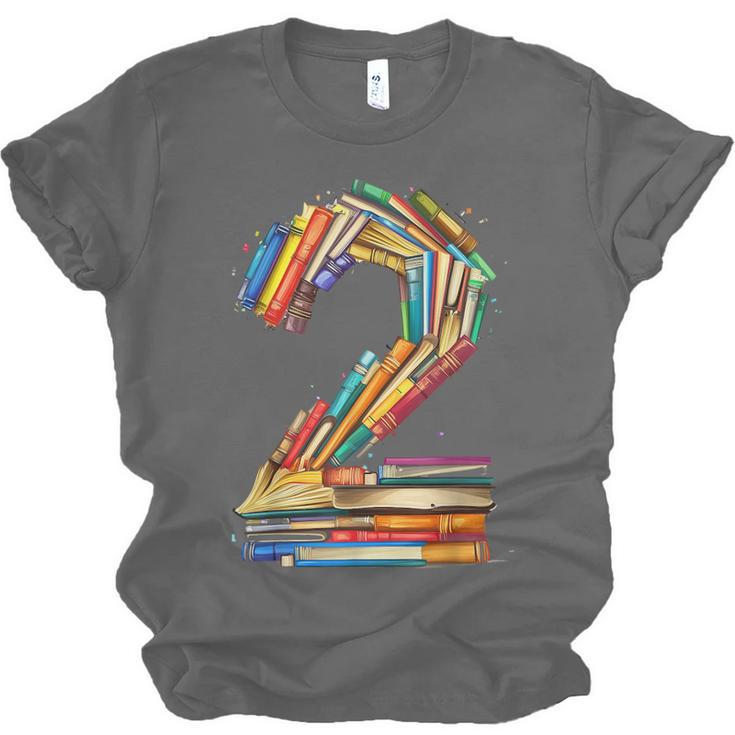 Toddler 2nd Birthday Books Themed 2 Year Old Boys Kids Girls Unisex Jersey T-Shirt Toddler 2nd Birthday Books Themed 2 Year Old Boys Kids Girls Unisex Jersey T-Shirt