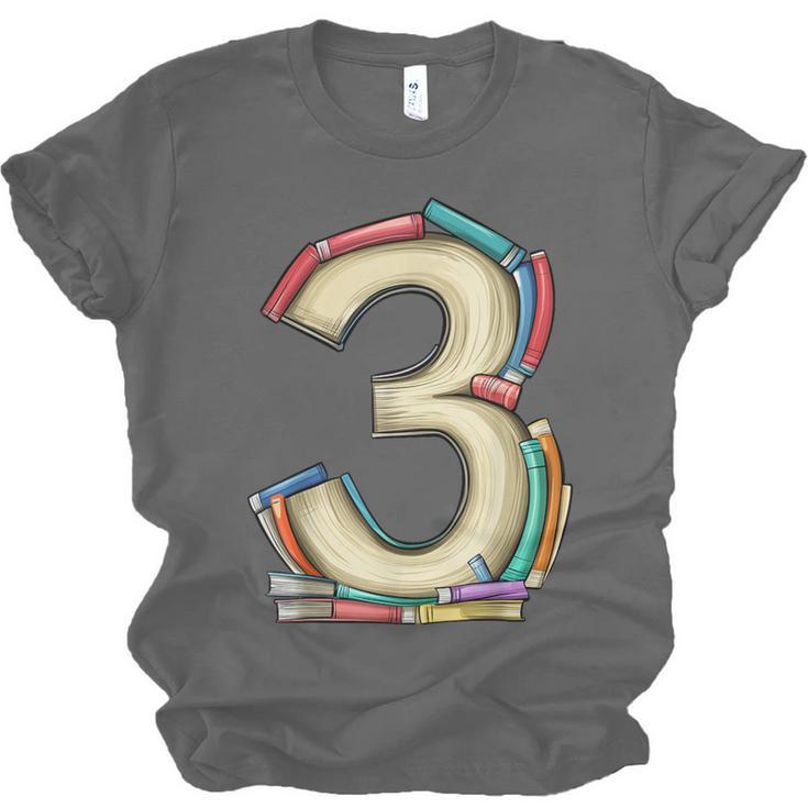 Toddler 3rd Birthday Books Themed 3 Year Old Boys Kids Girls Unisex Jersey T-Shirt