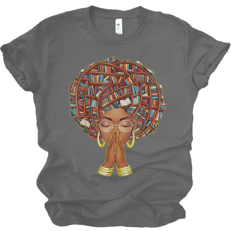 History Month Afro Book Lover Women Girls Librarian Unisex Jersey T-Shirt