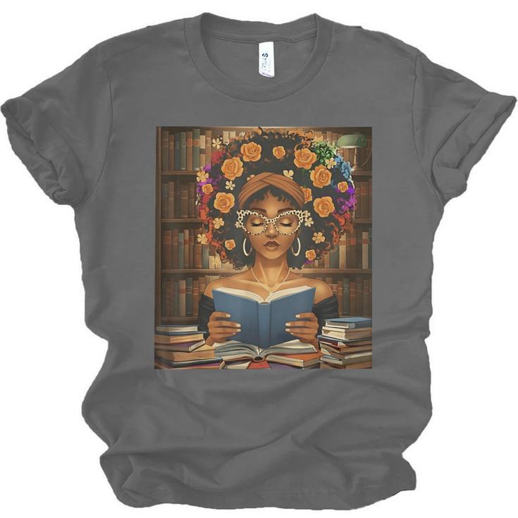History Month Black Afro Girl Women Book Lovers Flower Unisex Jersey T-Shirt History Month Black Afro Girl Women Book Lovers Flower Unisex Jersey T-Shirt