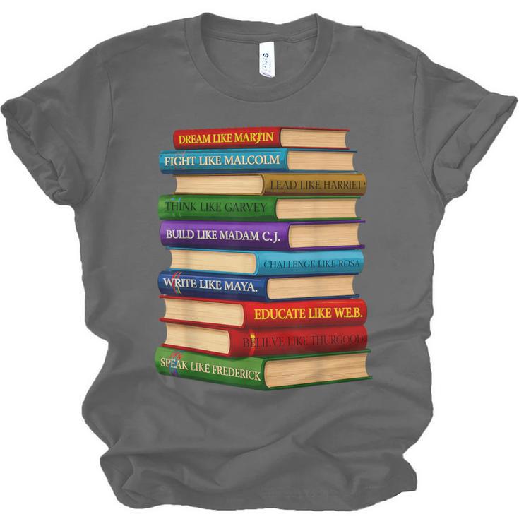 History Month Educated Black Leaders Reading Books Unisex Jersey T-Shirt