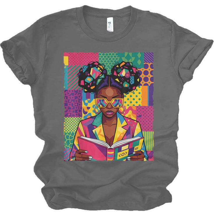History Month Educated Black Women Girls Reading Book Unisex Jersey T-Shirt