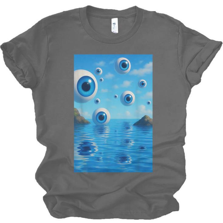 Trippy Weirdcore Frutiger Aero Surreal Eyeballs Y2K Unisex Jersey T-Shirt