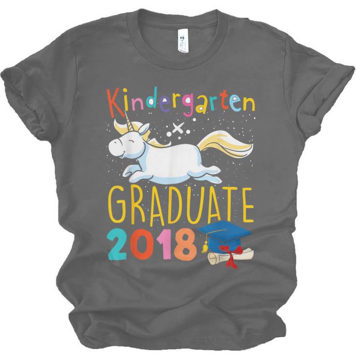 Unicorn Kindergarten Graduation Shirt Girls Unisex Jersey T-Shirt