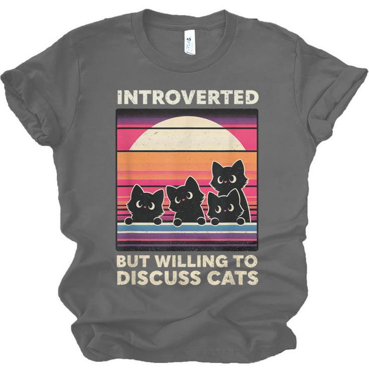 Unique Art For Introverted Cat Fans -Adults Cat Humorous Introvert Small Unisex Jersey T-Shirt