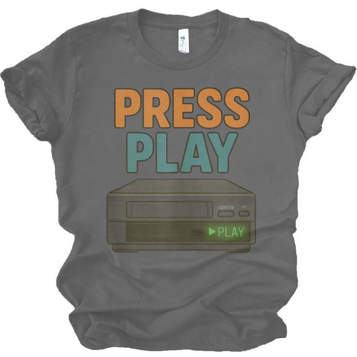 VHS Cassette Retro Analog Nostalgia Theme Unisex Jersey T-Shirt