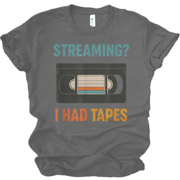 VHS Cassette Tape Retro 80s 90s Nostalgia Unisex Jersey T-Shirt