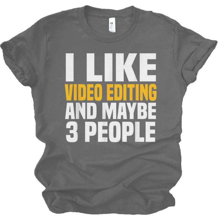 Video Editor Introvert Editing Production Filmmaking Job Unisex Jersey T-Shirt Video Editor Introvert Editing Production Filmmaking Job Unisex Jersey T-Shirt