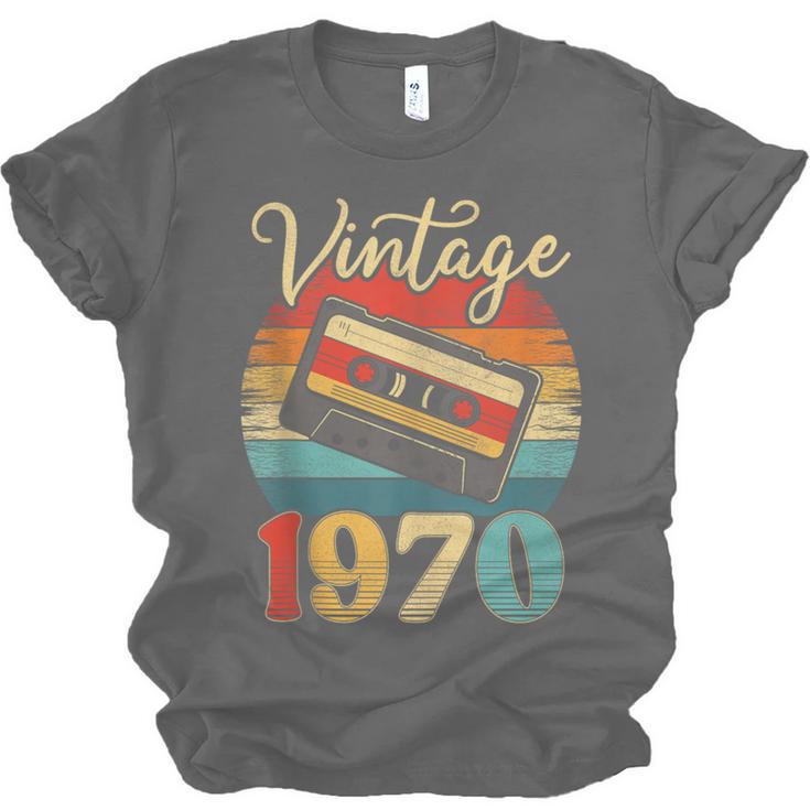 Vintage 1970 Retro Cassette Tape 70s Born Nostalgia Birthday Unisex Jersey T-Shirt