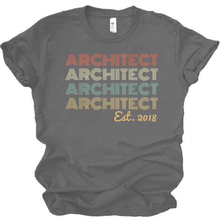 Vintage Architect Est 2018 Graduation 2018 Unisex Jersey T-Shirt