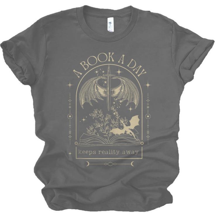 Vintage A Book a Day Keeps Reality Away Spicy Book Readers Unisex Jersey T-Shirt