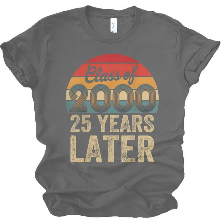 Vintage Class Of 2000 25 Years Later Reunion 25th Graduation Unisex Jersey T-Shirt
