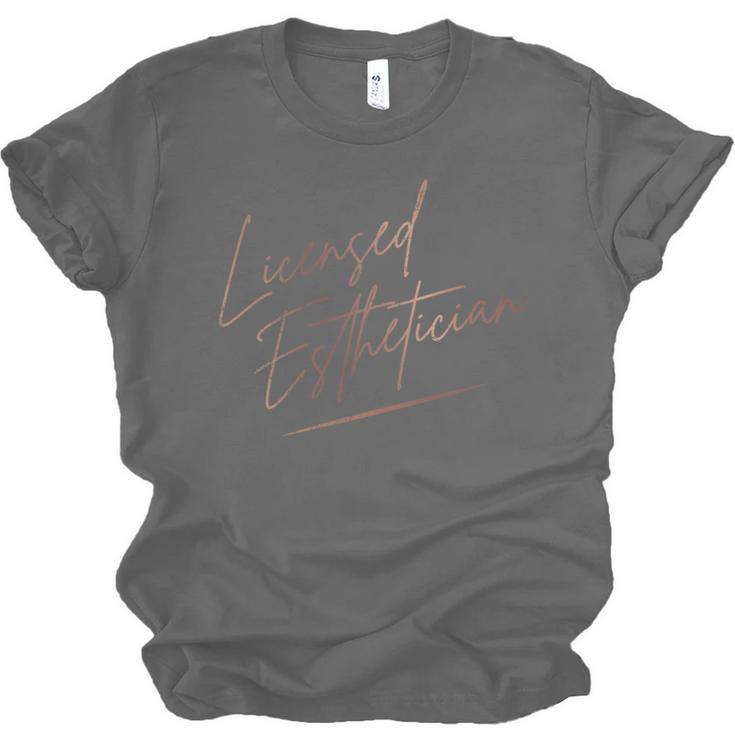 Vintage Licensed Esthetician Graduation Licensed Esthetician Unisex Jersey T-Shirt